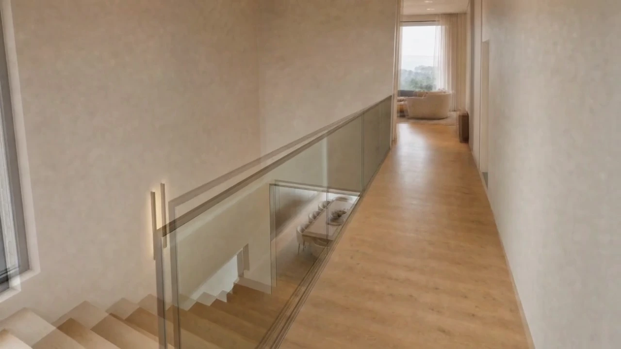 The stair, seen from the upper landing