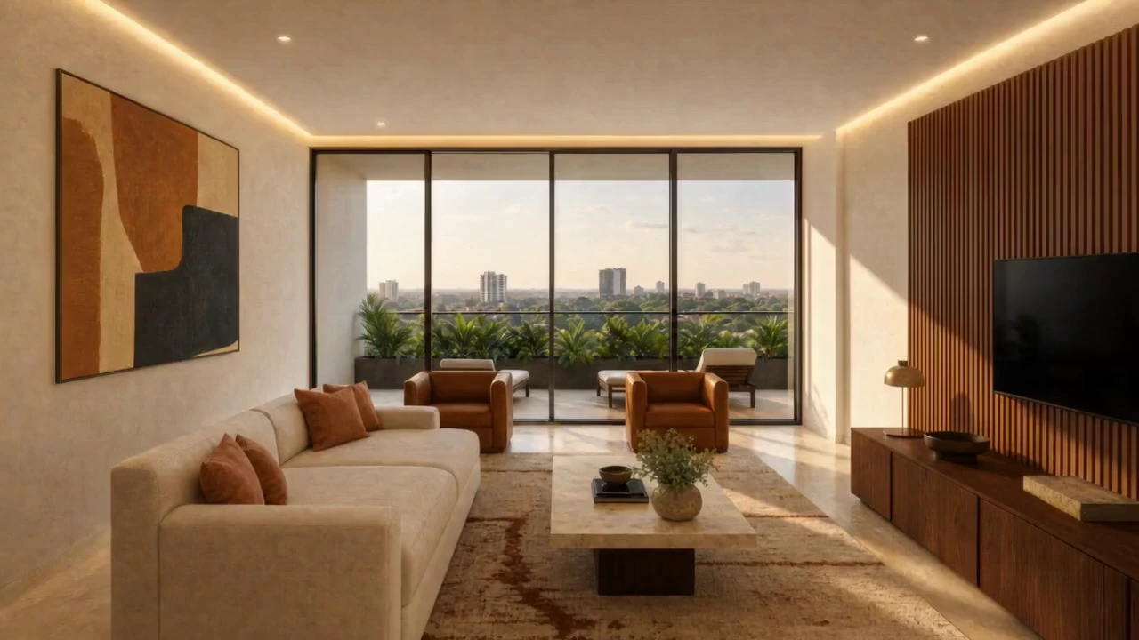 The main lounge, looking out to the terrace
