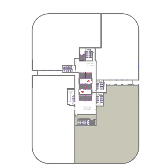 Key plan showing where residence SE-P1 sits in the floor plate
