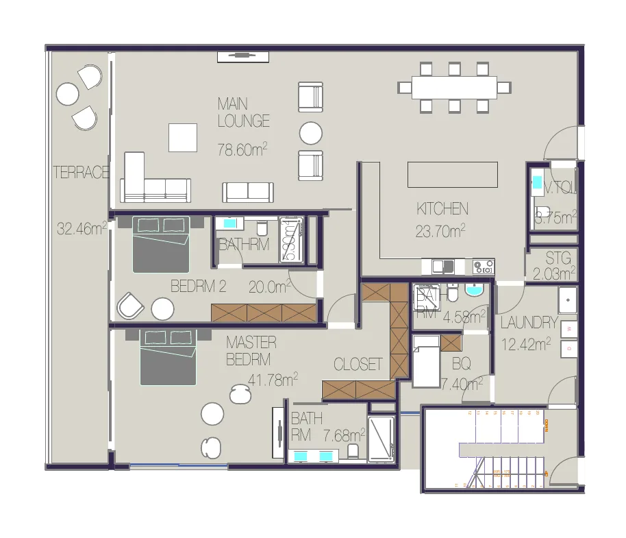 Floor plan, residence NW-601